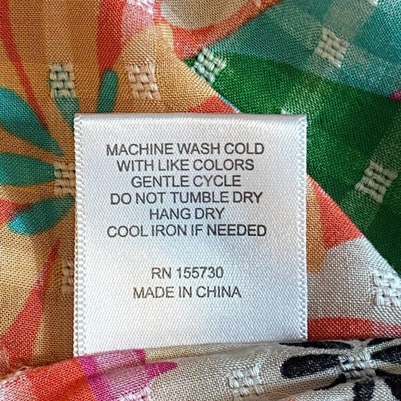 Jane + Delancey Floral Button Down Short Sleeve Shirt Sz S #141S - Picture 8 of 8